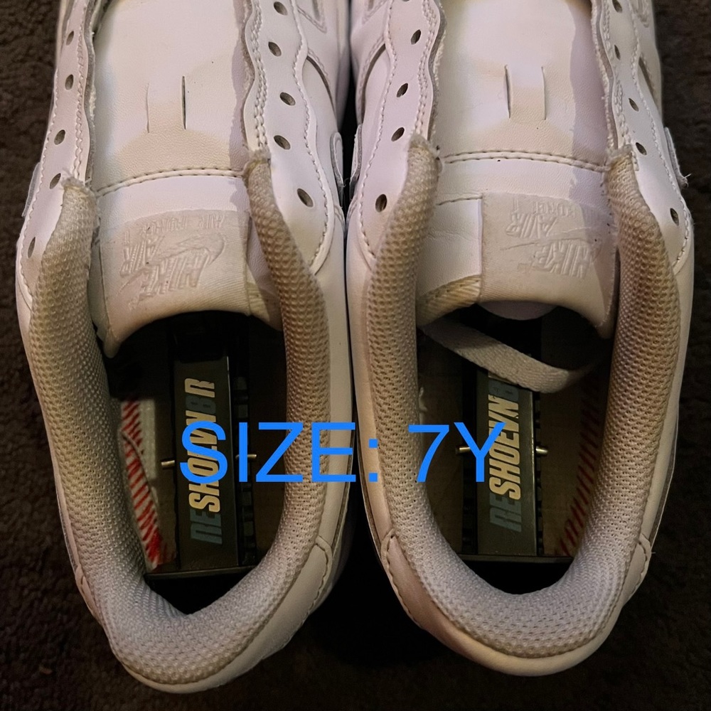 Nike Air force ones, white low, Size: 7Y,